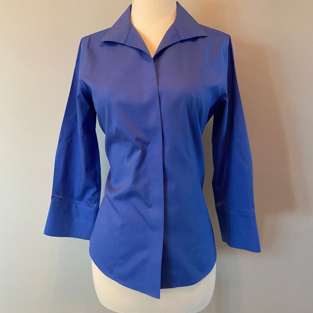 Tailored button-down blouse